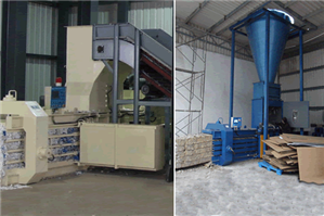 Balers otomatis dengan Cyclone untuk Corrugated Packaging Tanaman